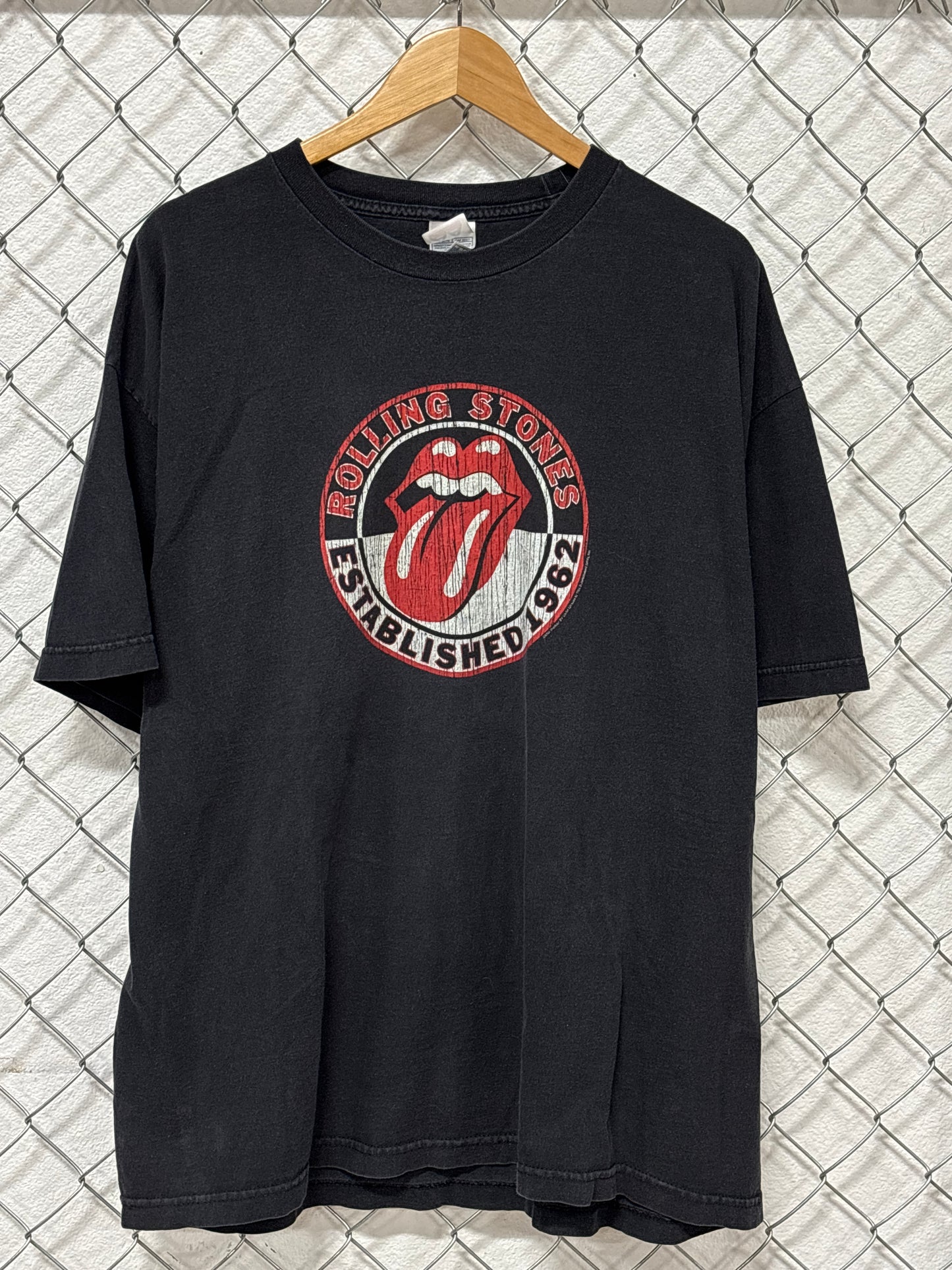 Vintage Y2K Rolling Stones Band Logo Graphic Tee Size XXL