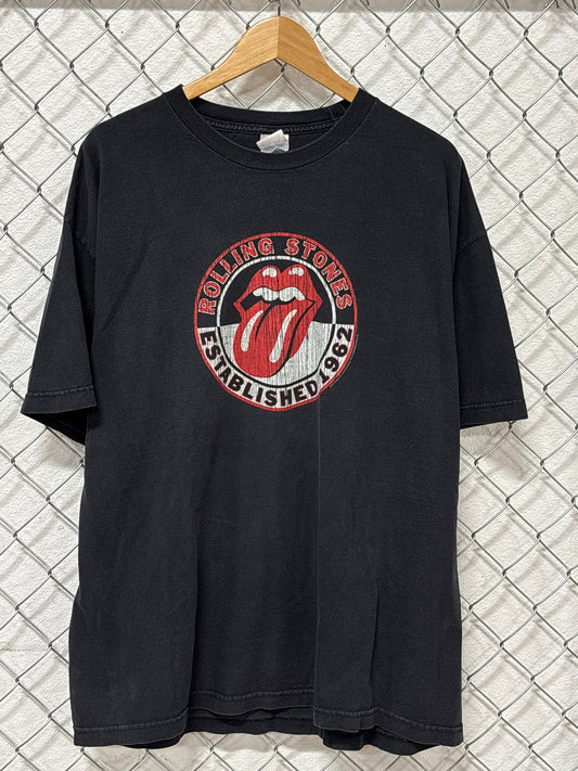 Vintage Y2K Rolling Stones Band Logo Graphic Tee Size XXL