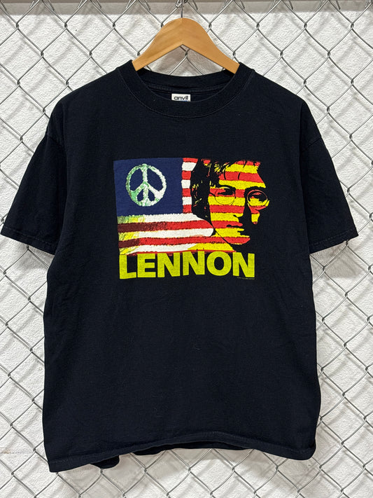 Vintage Y2K John Lennon Give Peace a Chance Band Tee Size Large