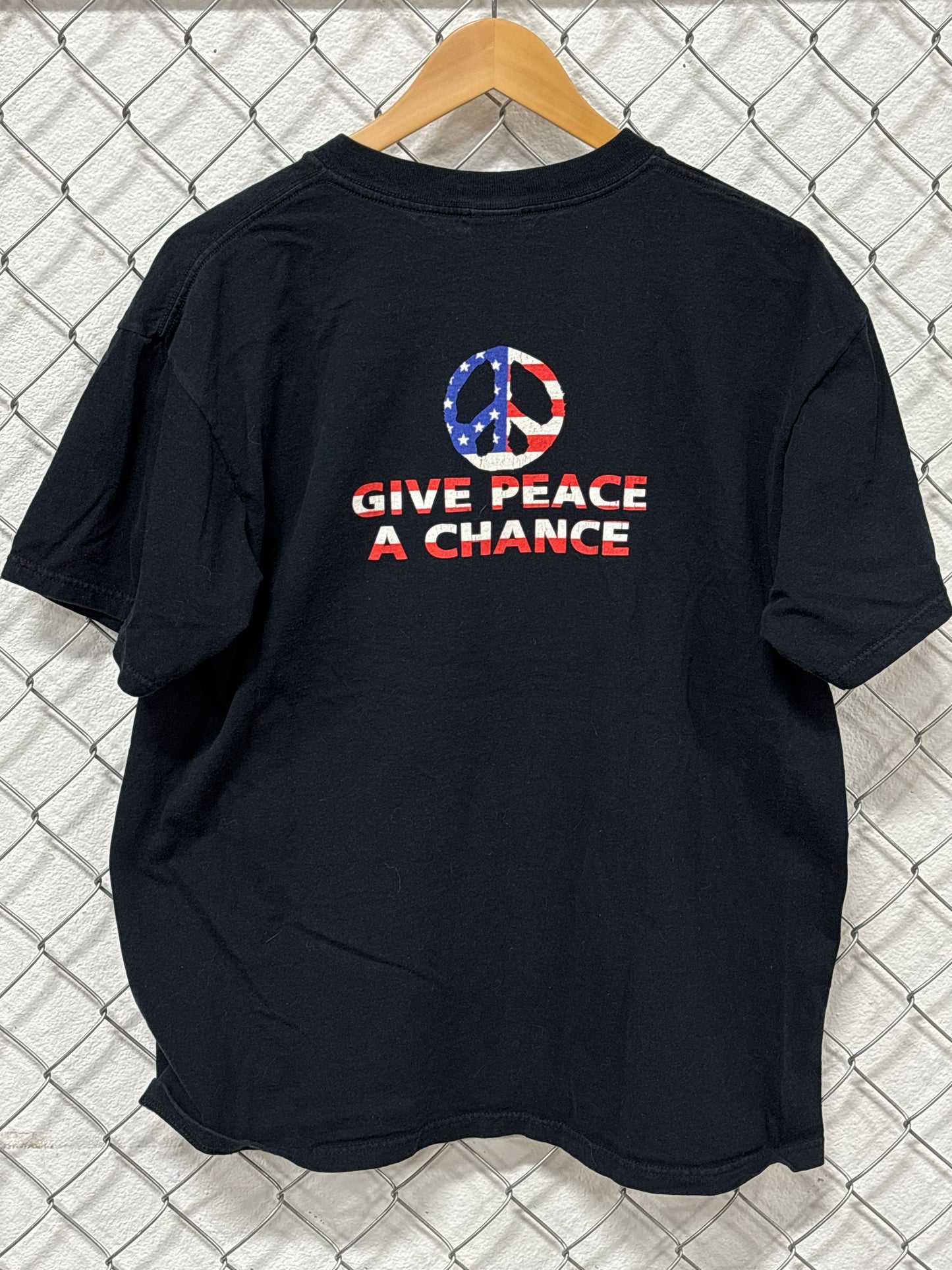 Vintage Y2K John Lennon Give Peace a Chance Band Tee Size Large