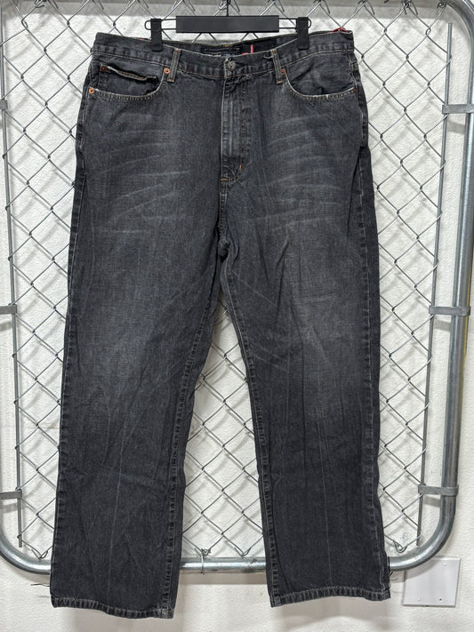 Vintage Y2K Quiksilver Quikjeans Grey Baggy Denim Jeans Size 36x31