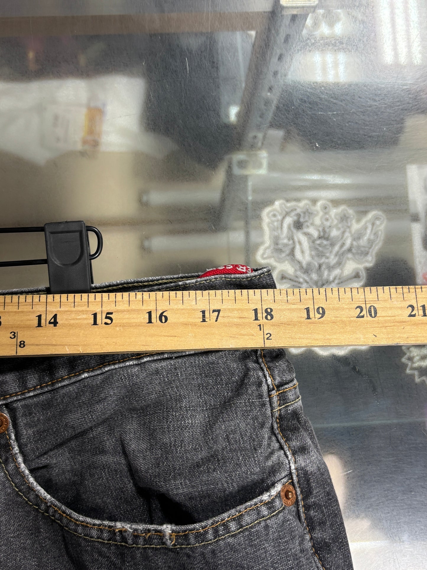 Vintage Y2K Quiksilver Quikjeans Grey Baggy Denim Jeans Size 36x31