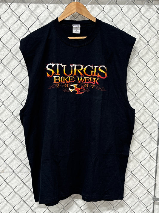 Vintage Sturgis Bike Week Cutoff Biker Tee Size XXL