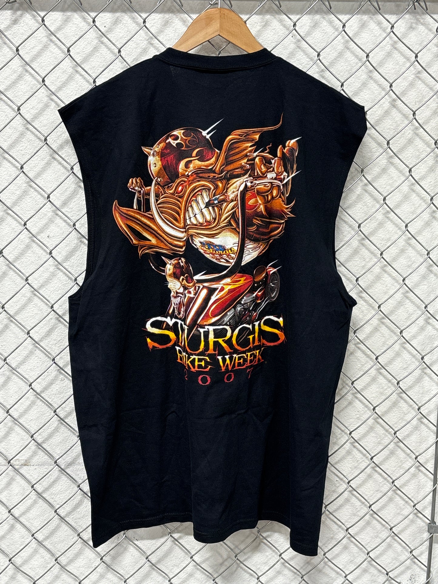 Vintage Sturgis Bike Week Cutoff Biker Tee Size XXL