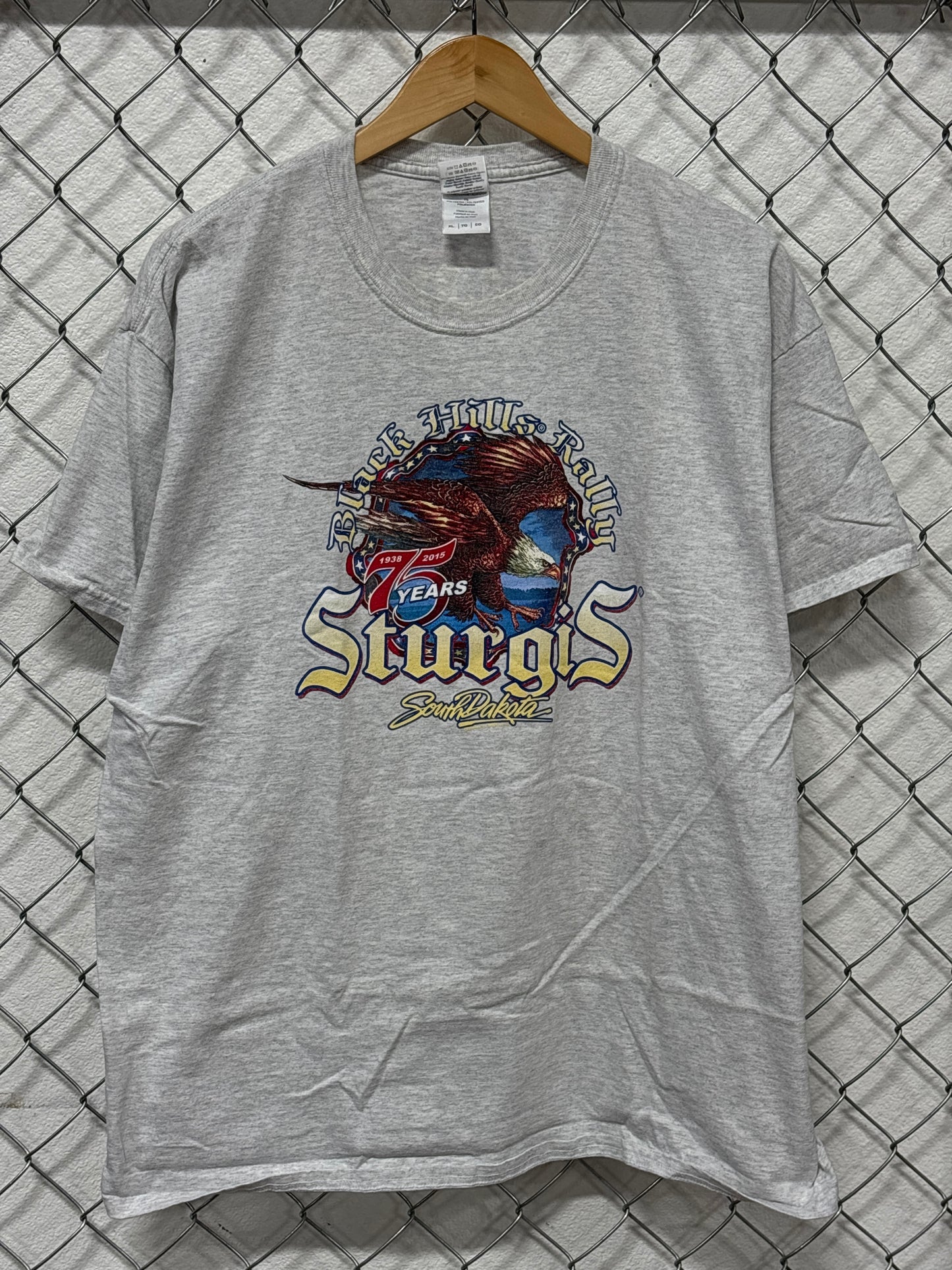 Harley Davidson Sturgis 75th Anniversary Biker Rally Graphic Tee Size XL