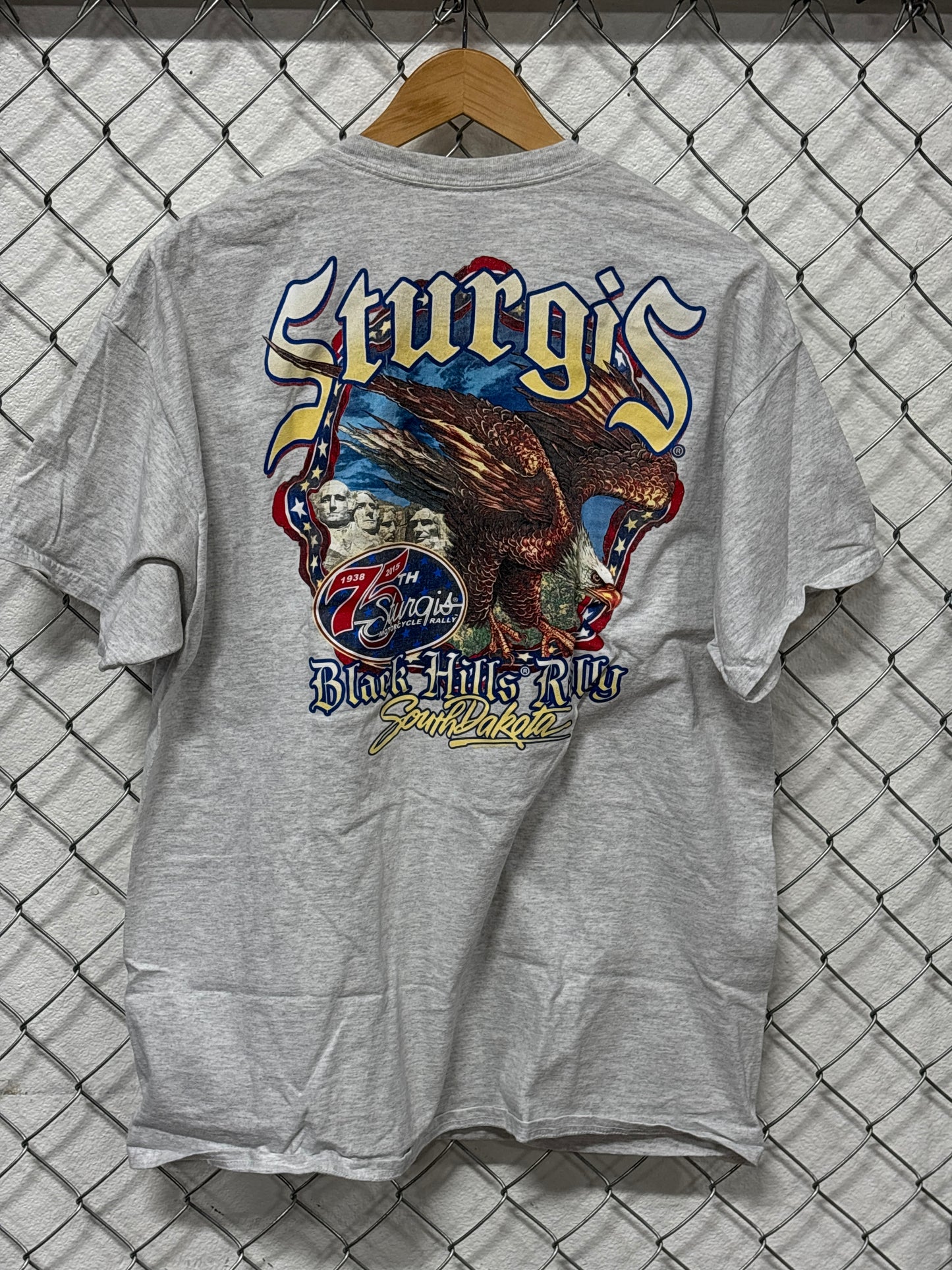 Harley Davidson Sturgis 75th Anniversary Biker Rally Graphic Tee Size XL