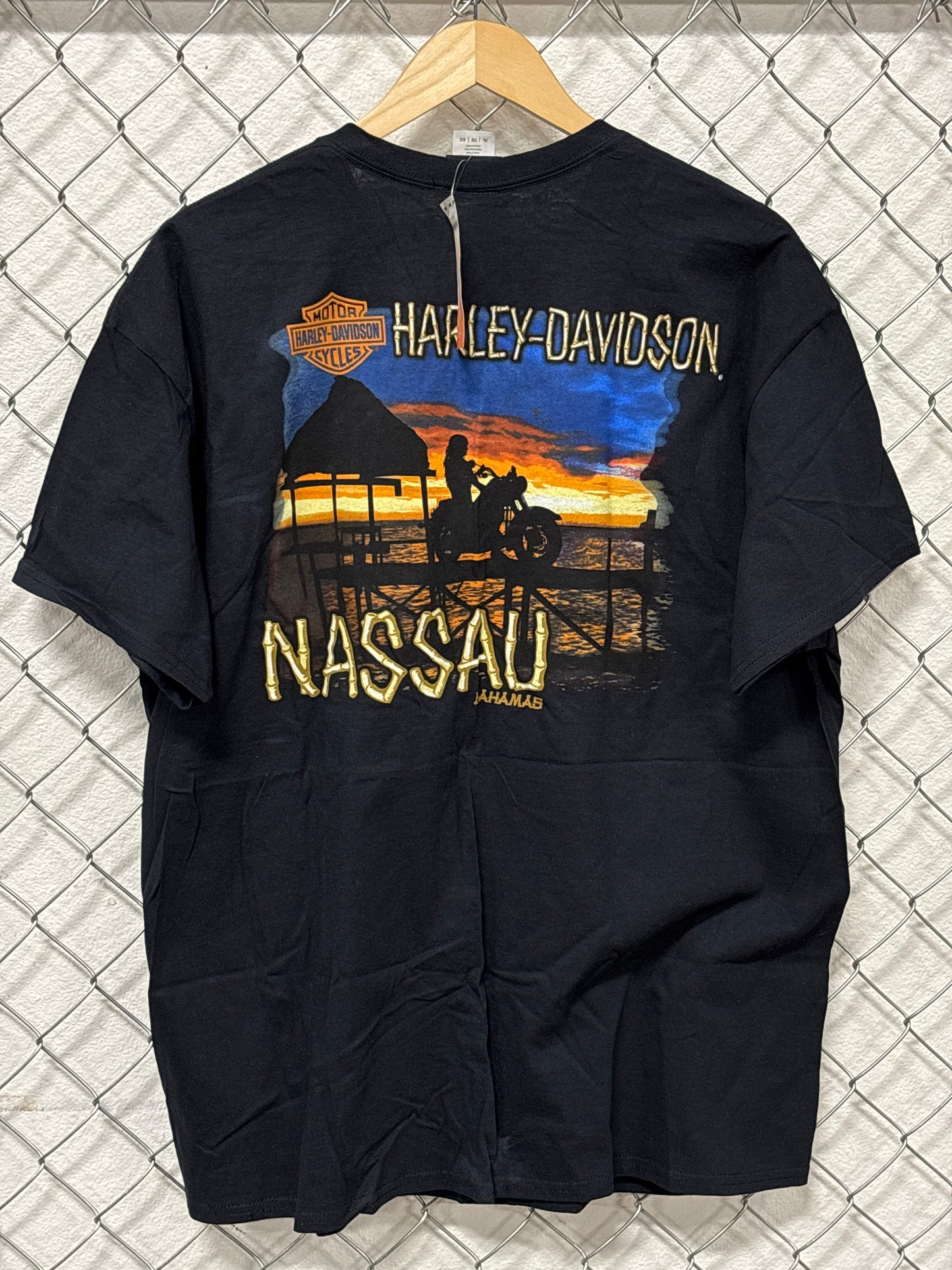 Harley Davidson Nassau Bahamas Biker Graphic Tee Size XL