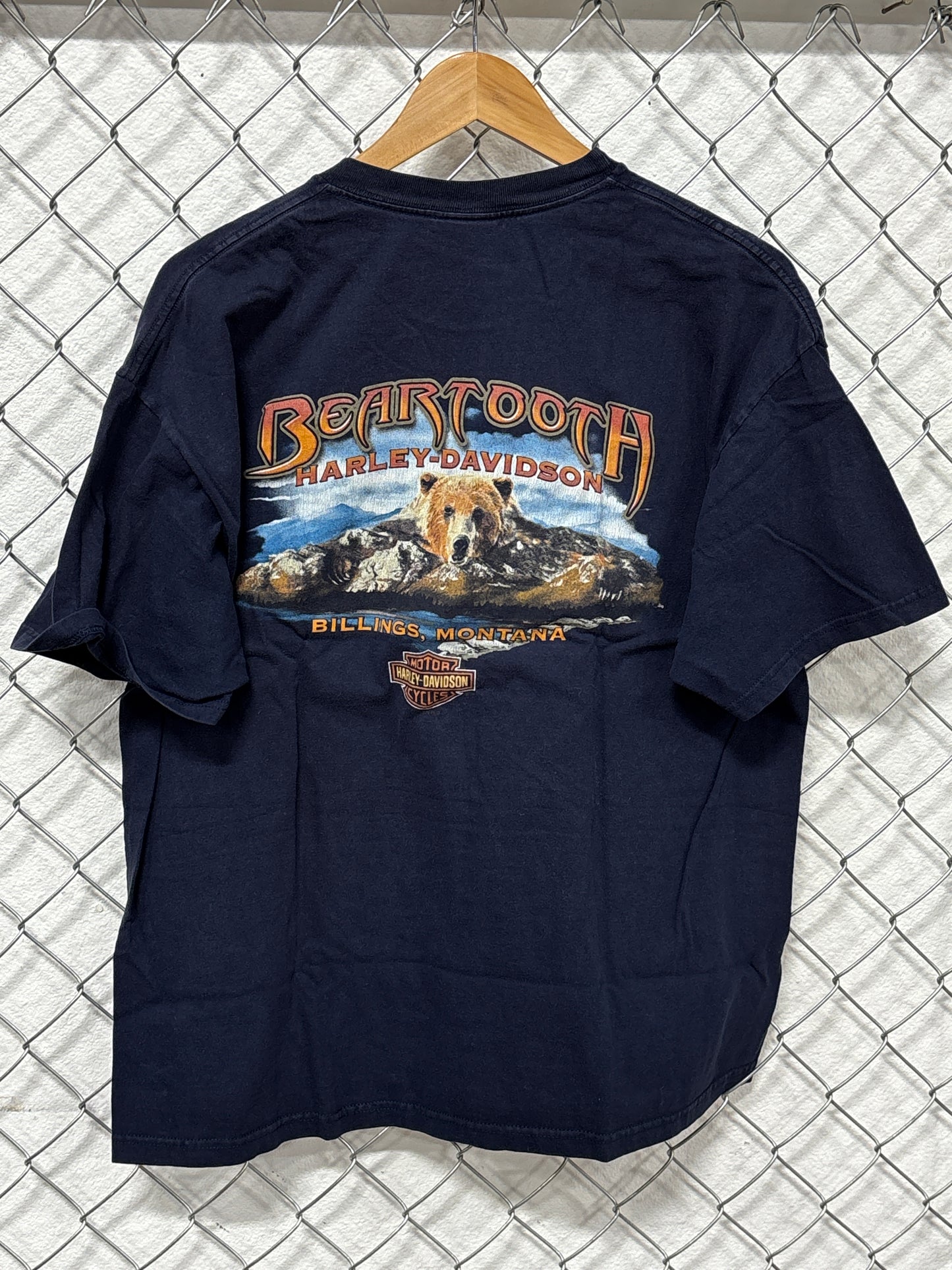Harley Davidson Beartooth Billings Montana Biker Graphic Tee Size XL