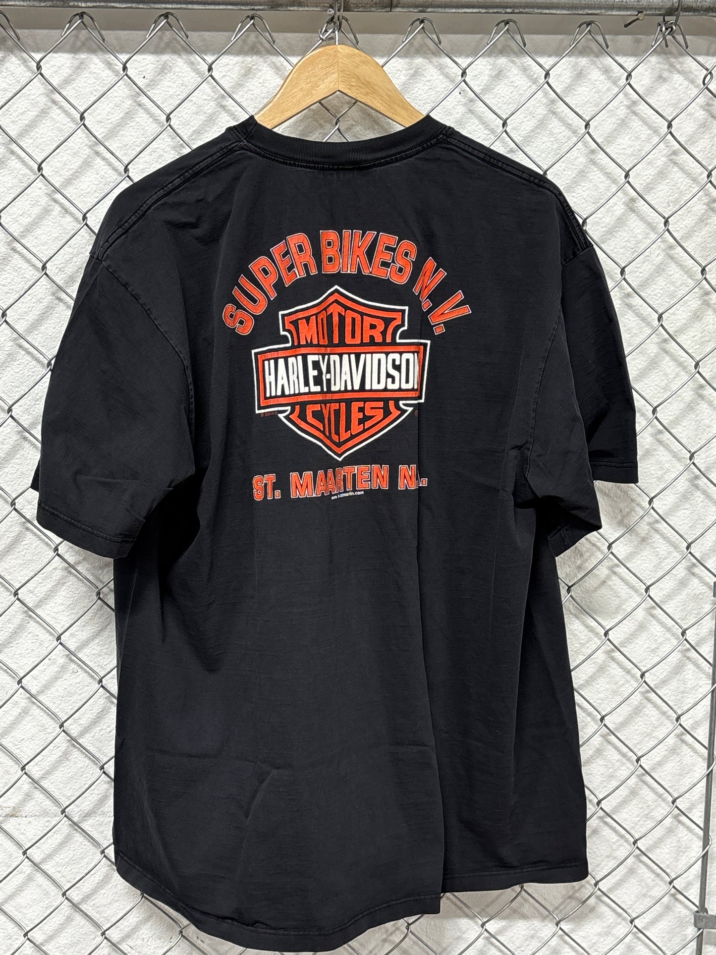 Vintage Harley Davidson Caribbean Power Biker Graphic Tee Size XXL