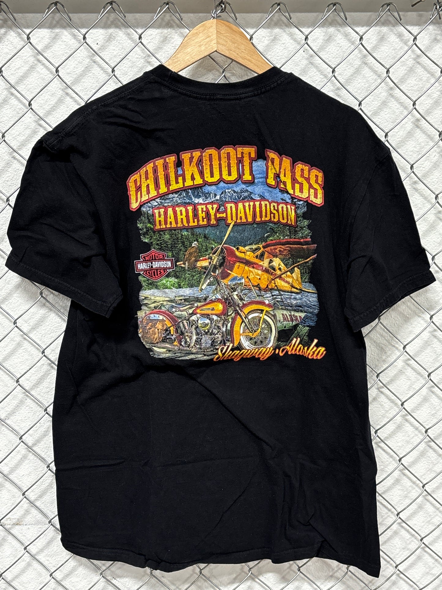 Harley Davidson Shagway Alaska Biker Graphic Tee Size XL