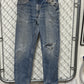 Vintage 90's Levi's 505 Regular Fit Distressed Denim Jeans Size 33x34