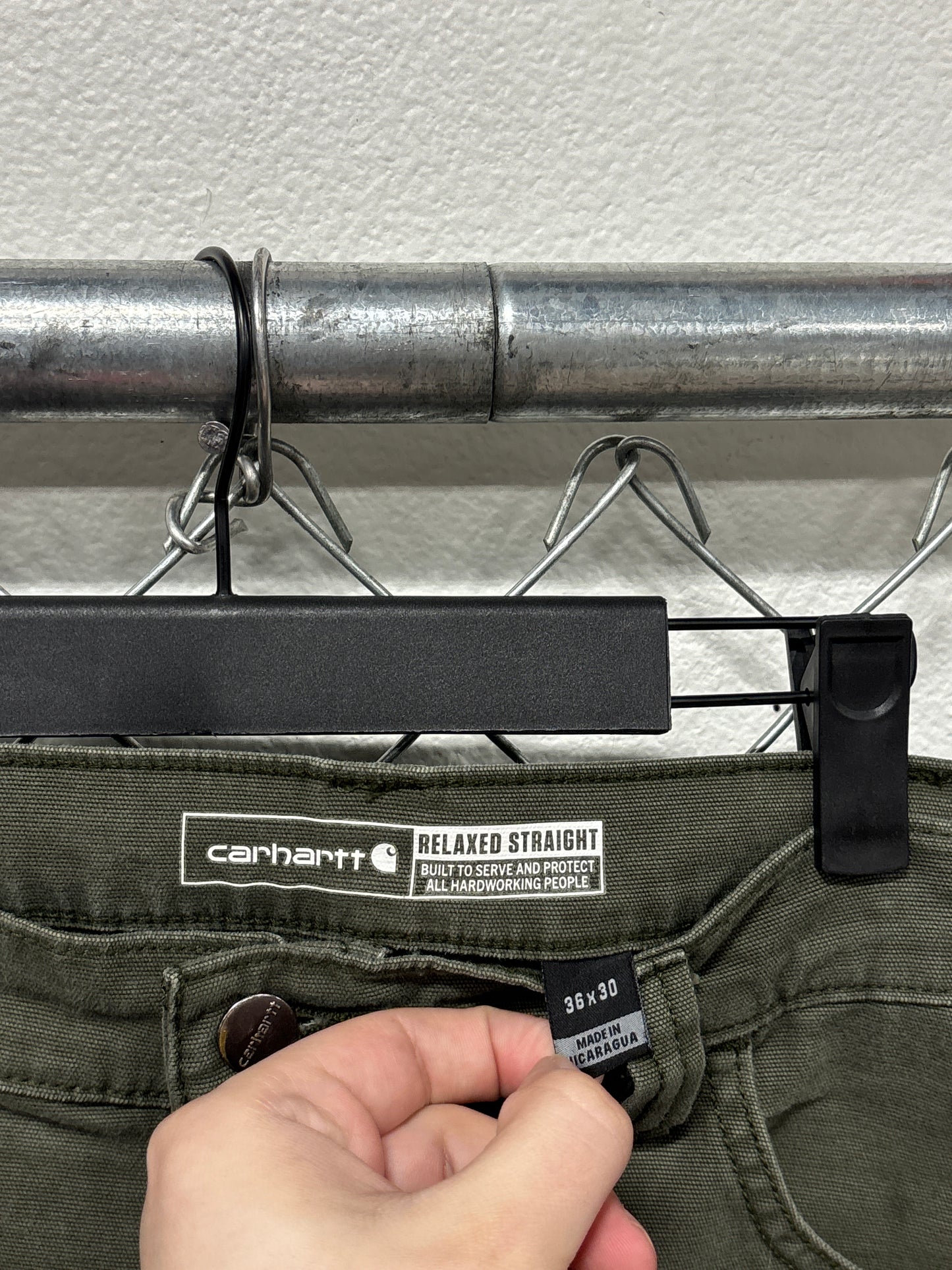 Carhartt Moss Green Carpenter Pants Size 36x28