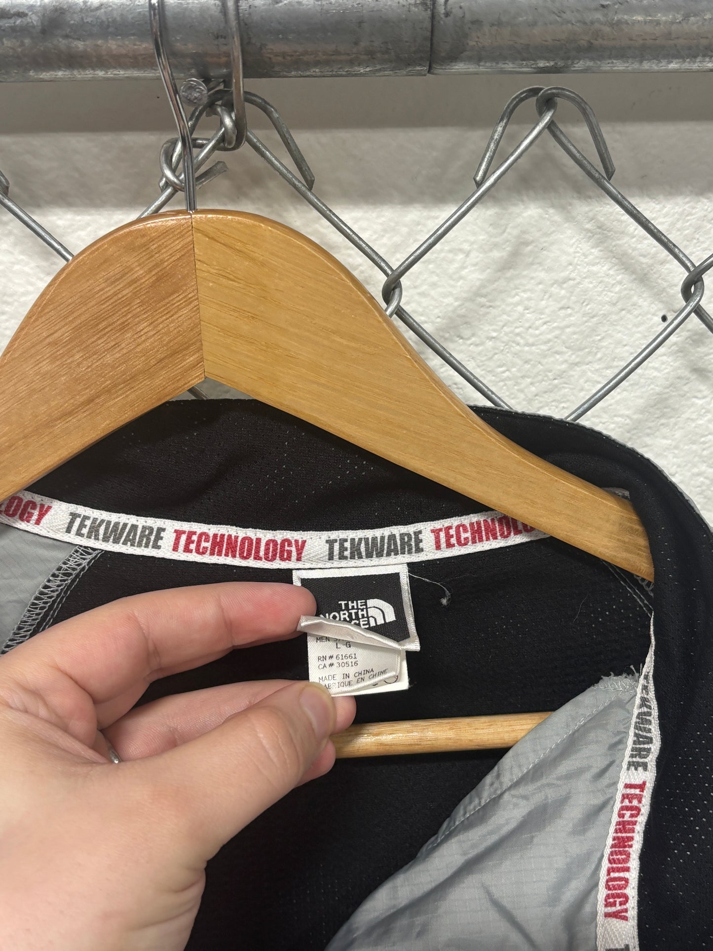 The North Face Tekware Light Grey Zip Up Jacket Size Large