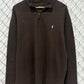 Polo Ralph Lauren Brown Quarter Zip Sweater Size XXL