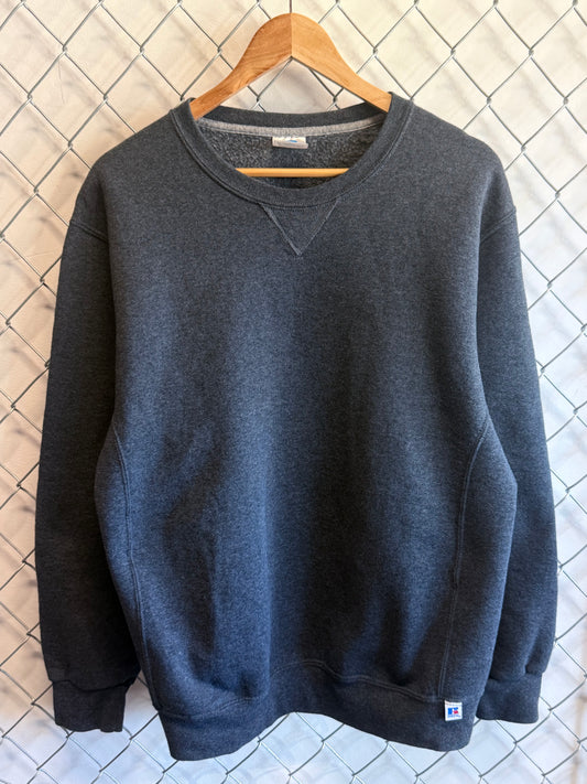 Vintage Russell Athletic Grey Blank Crewneck Sweater Size Large