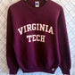 Vintage Russell Athletic Virginia Tech Red Crewneck Sweater Size Small