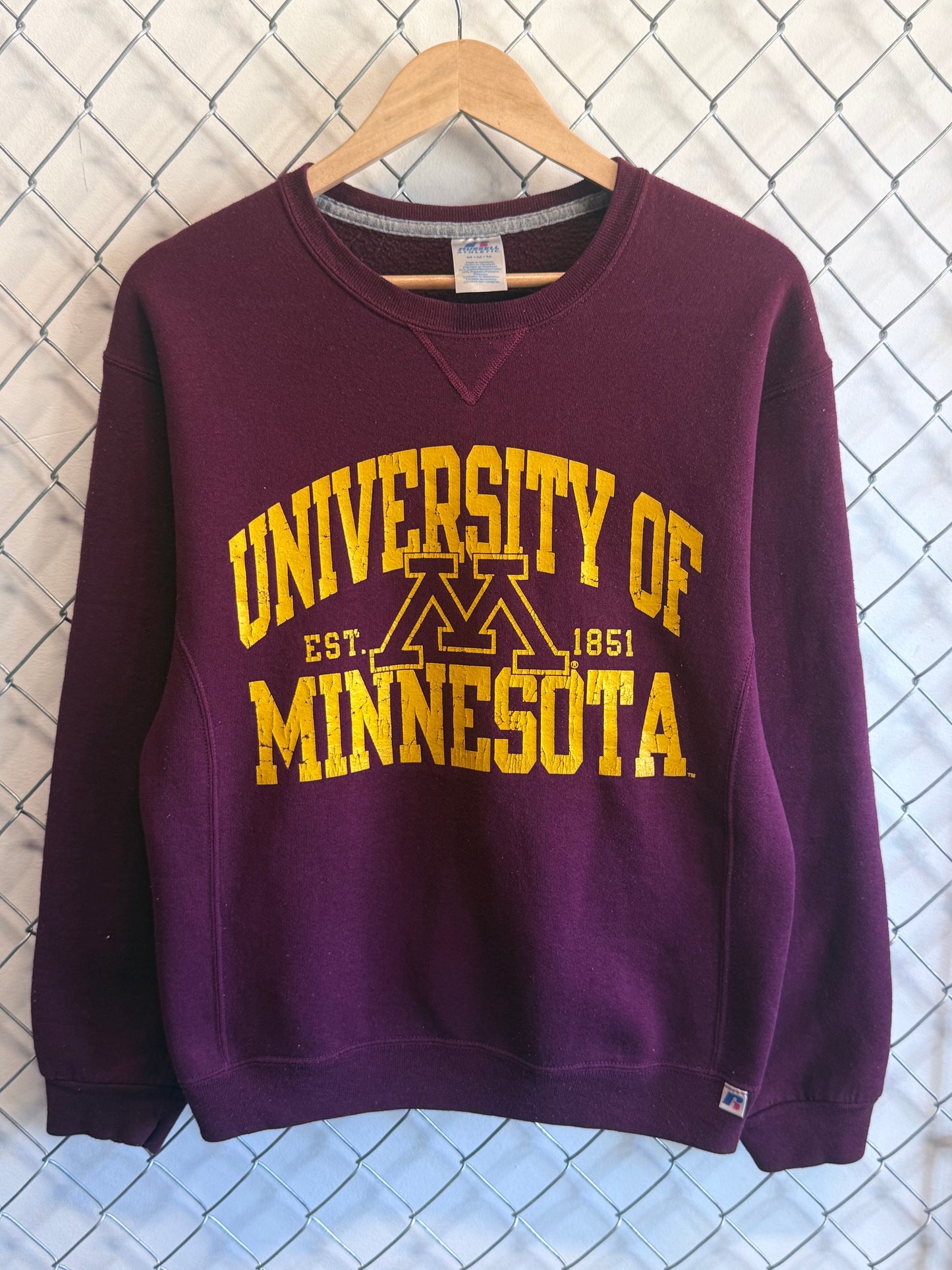 Vintage Russell Athletic University Minnesota Golden Gophers Sweater Size Medium