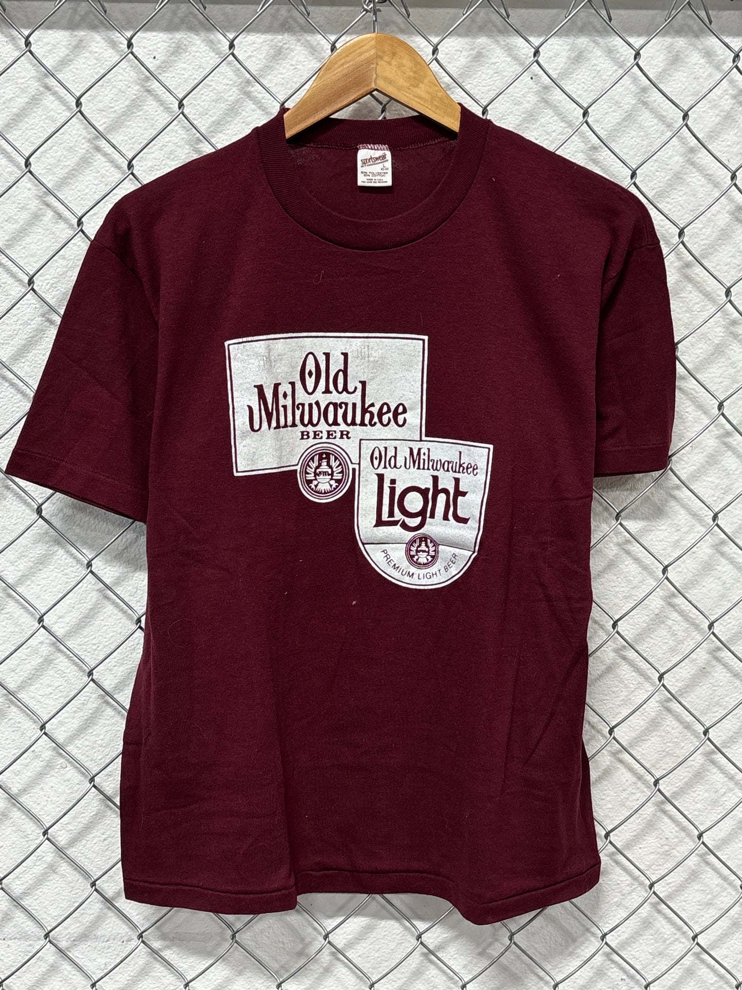 Vintage 80's Old Milwaukee Light Beer Promo Graphic Tee Size Large