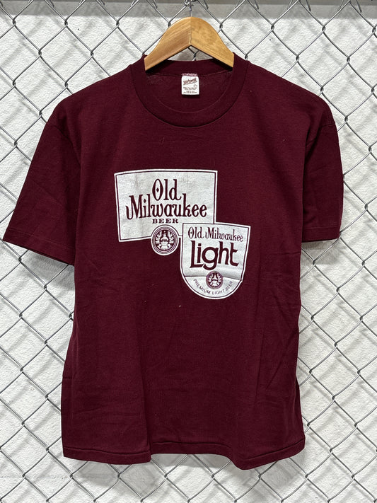 Vintage 80's Old Milwaukee Light Beer Promo Graphic Tee Size Large