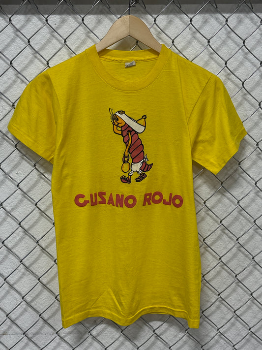 Vintage 80's Cusano Rojo Mezcal Tequila I Ate The Worm Tee Size Medium