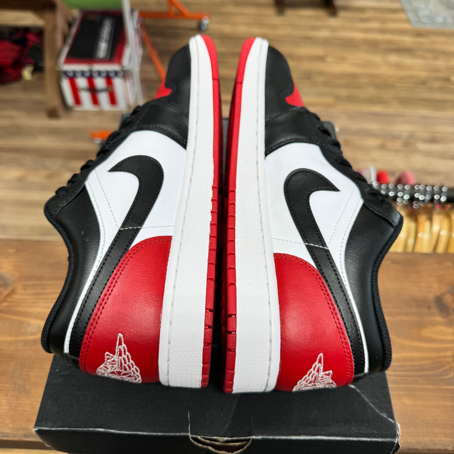 Jordan 1 Low 'Bred Toe 2.0' Size 12
