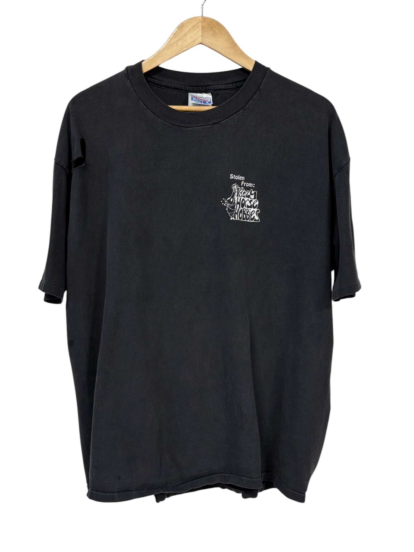Vintage 90's Krazy Horse Hobbies Distressed Graphic Tee Size XL