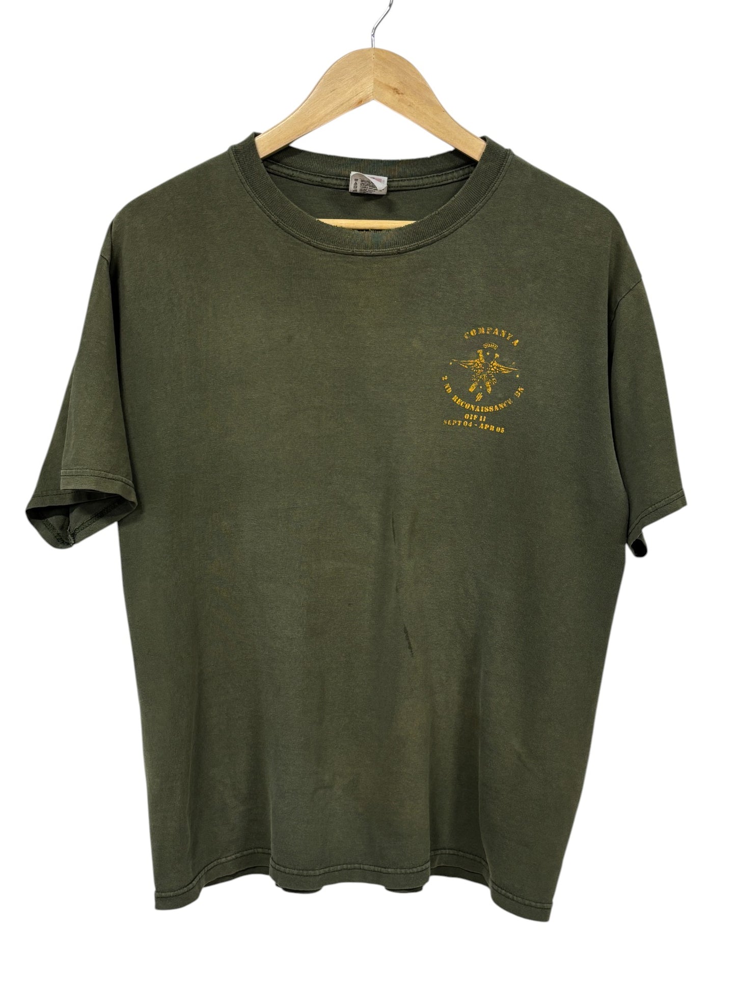 Vintage Operation Iraqi Freedom US Military Faded Graphic Tee Size Medium