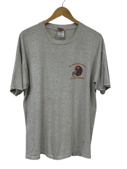 Vintage 90's Marine Corps Operation Gridiron Football Helmet Tee Size XL