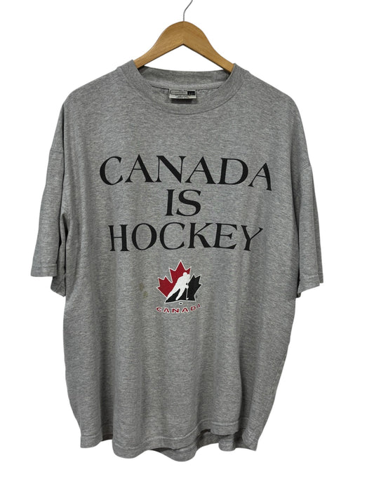 Vintage 00's Canada is Hockey Period Graphic Tee Size XXL