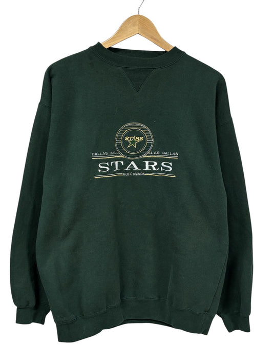 Vintage Dallas Stars Pacific Division NHL Embroidered Sweater Size Large