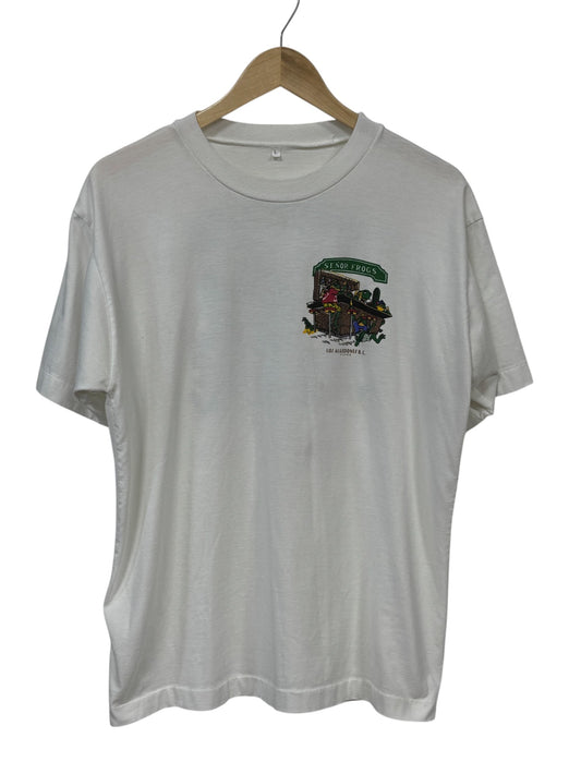 Vintage 90's Senor Frog's Mexico Cartoon Graphic Tee Size Large