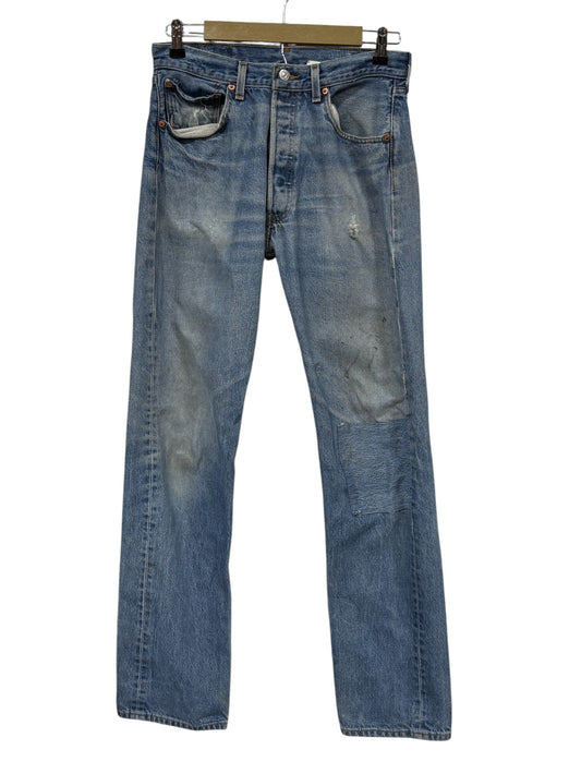 Vintage Levi's 501 xx Repaired Denim Jeans Size 30x33