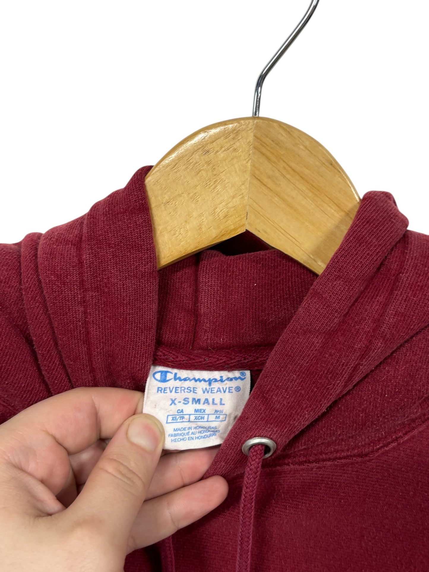Champion Reverse Weave Maroon Pullover Hoodie Size XS