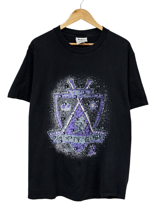 Vintage Y2K Los Angeles Kings Rain Drops NHL Logo Graphic Tee Size Large