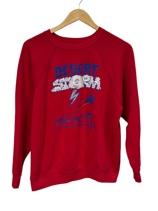 Vintage 90's Desert Storm US Military Graphic Sweater Size M/L