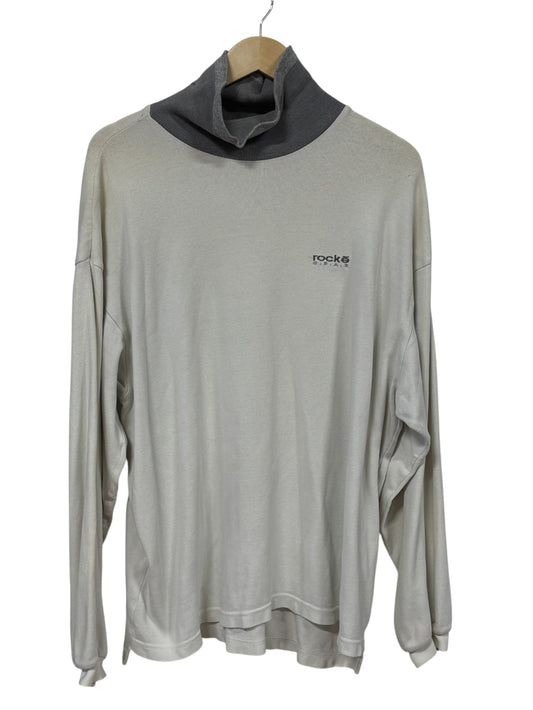 Vintage 90's Rocke Gear Mock Neck Long Sleeve Shirt Size XL