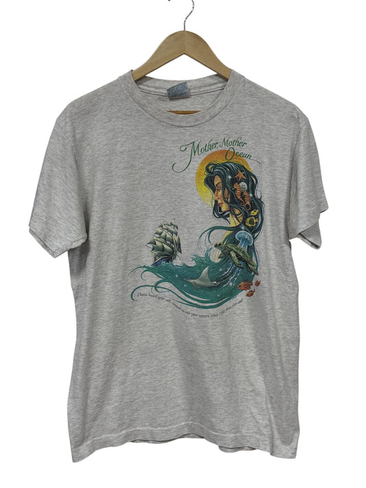 Vintage 90's Mother Ocean Pirate Graphic Tee Size Large