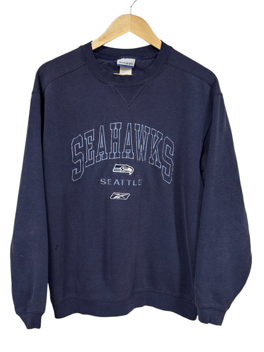 Vintage Y2K Reebok Seattle Seahawks NFL Logo Sweater Size Medium