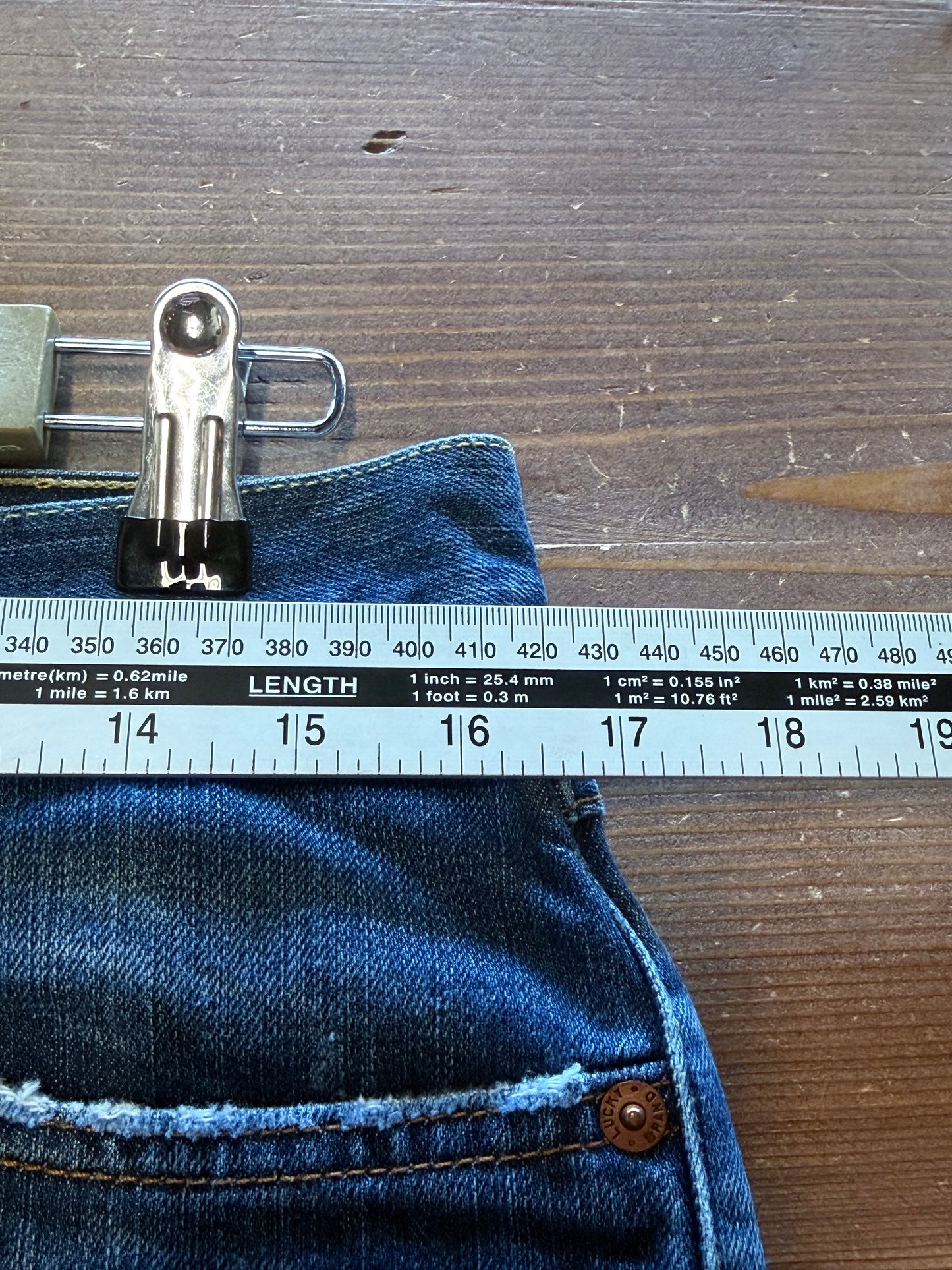 Lucky Brand Dungarees Easy Rider Crop Jeans Size 33x22