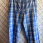 Vintage 90's Blue Plaid Checkered Trouser Pants Size 34x22