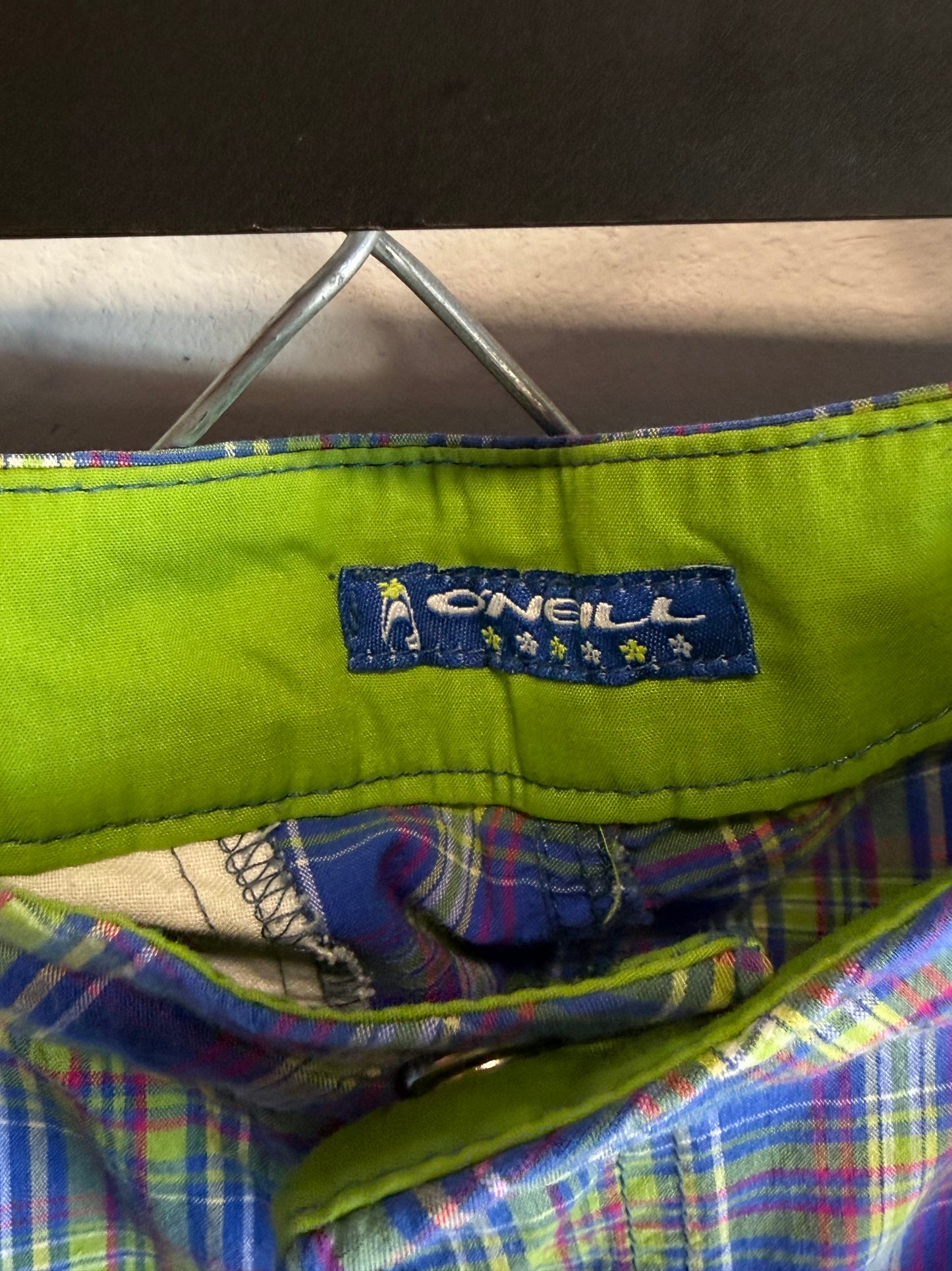 Vintage 90's Oneil Surf Checkered Golf Trouser Pants Size 34x22
