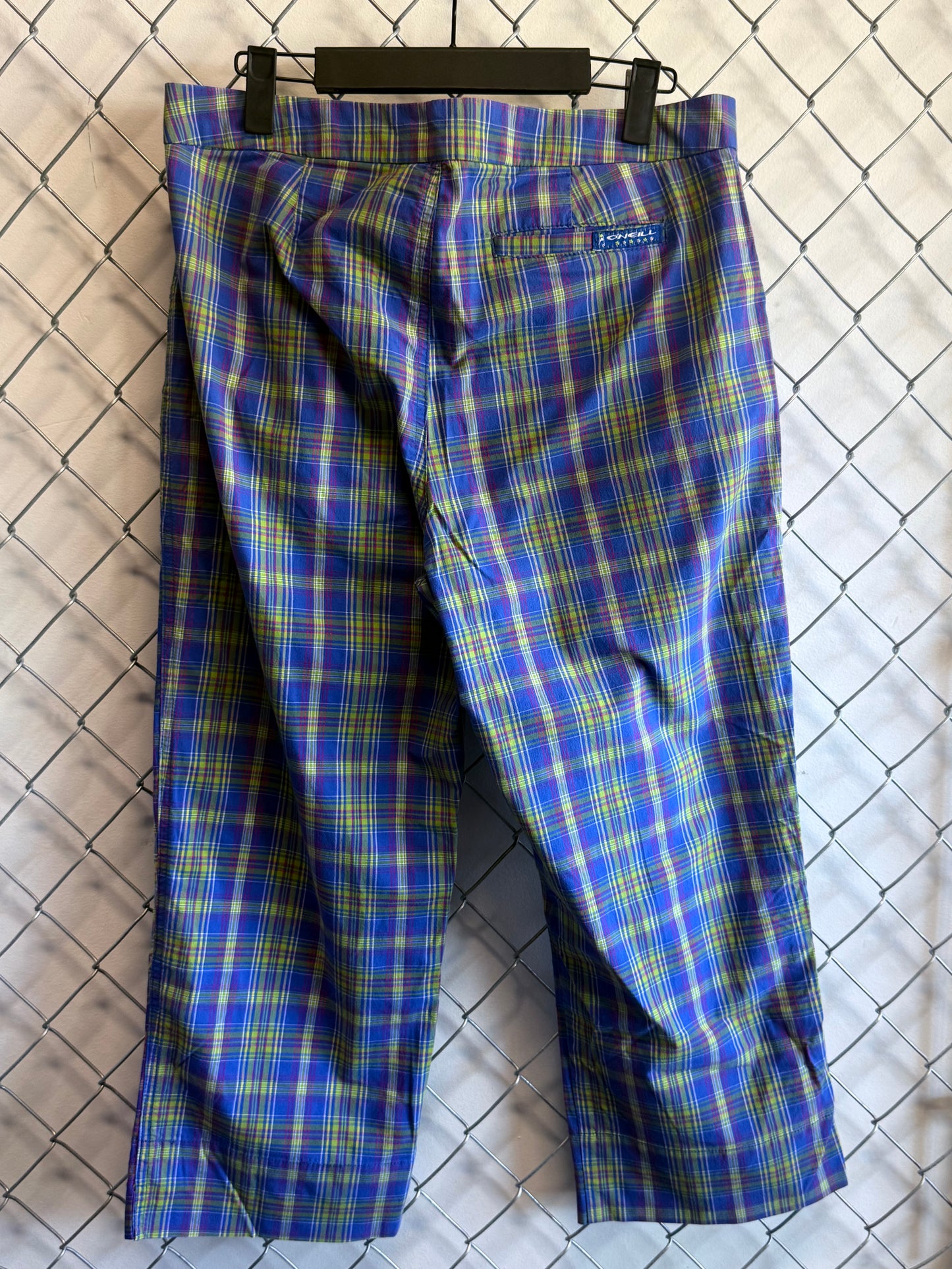 Vintage 90's Oneil Surf Checkered Golf Trouser Pants Size 34x22