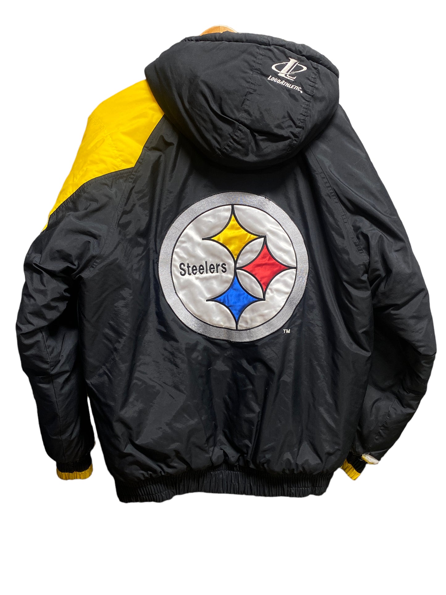 Vintage 90's Logo Athletic Pittsburgh Steelers Puffer Jacket Size Medium