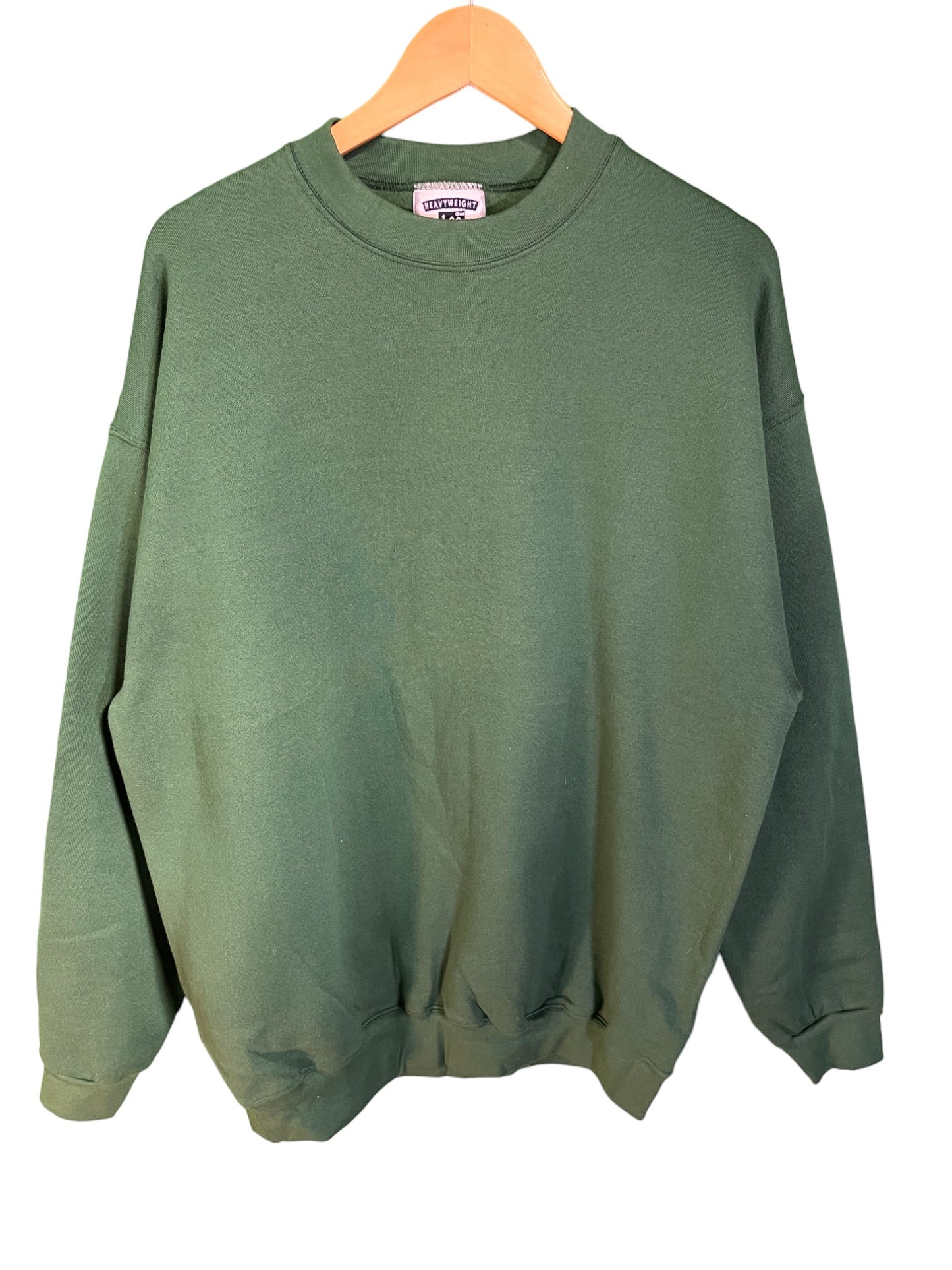 Vintage 90's Lee Heavyweight Blank Green Crewneck Sweater Size XL