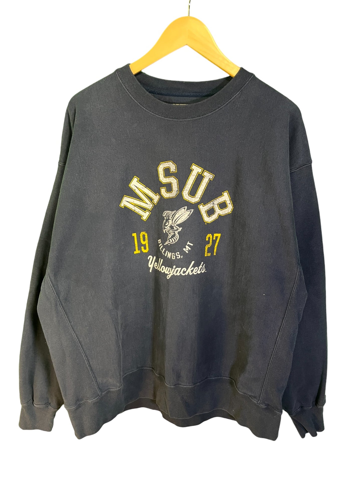 Vintage 00's MSUB Billings Yellowjackets Crewneck Sweater Size XL