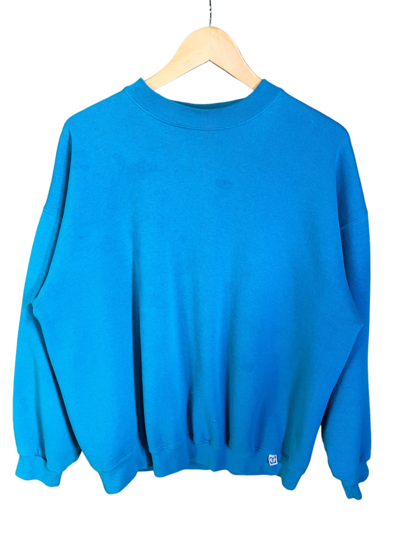 Vintage 90's Discus Athletic Blue Blank Crewneck Sweater Size Large
