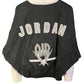 Vintage Jordan Brand Black White Full Zip Windbreaker Jacket Size Large
