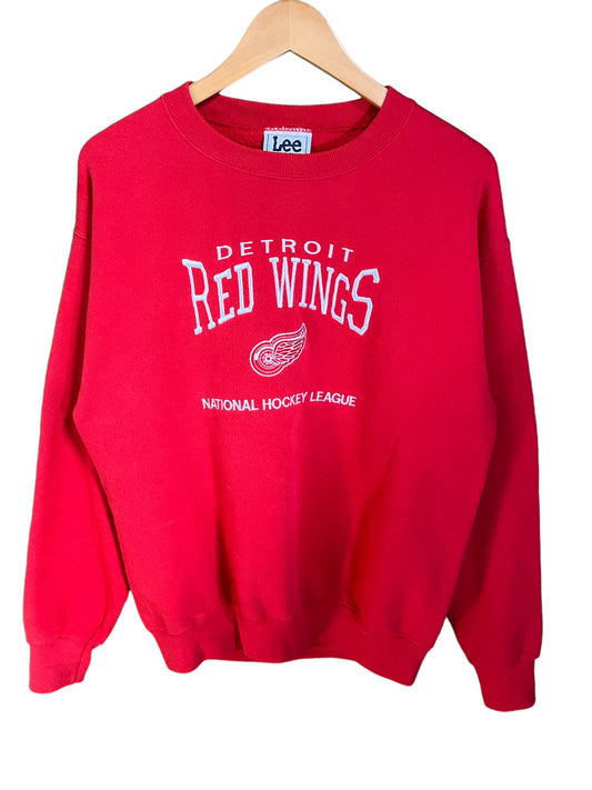 Vintage 90's Lee Sport Detroit Redwings NHL Embroiderd Sweater Size Medium