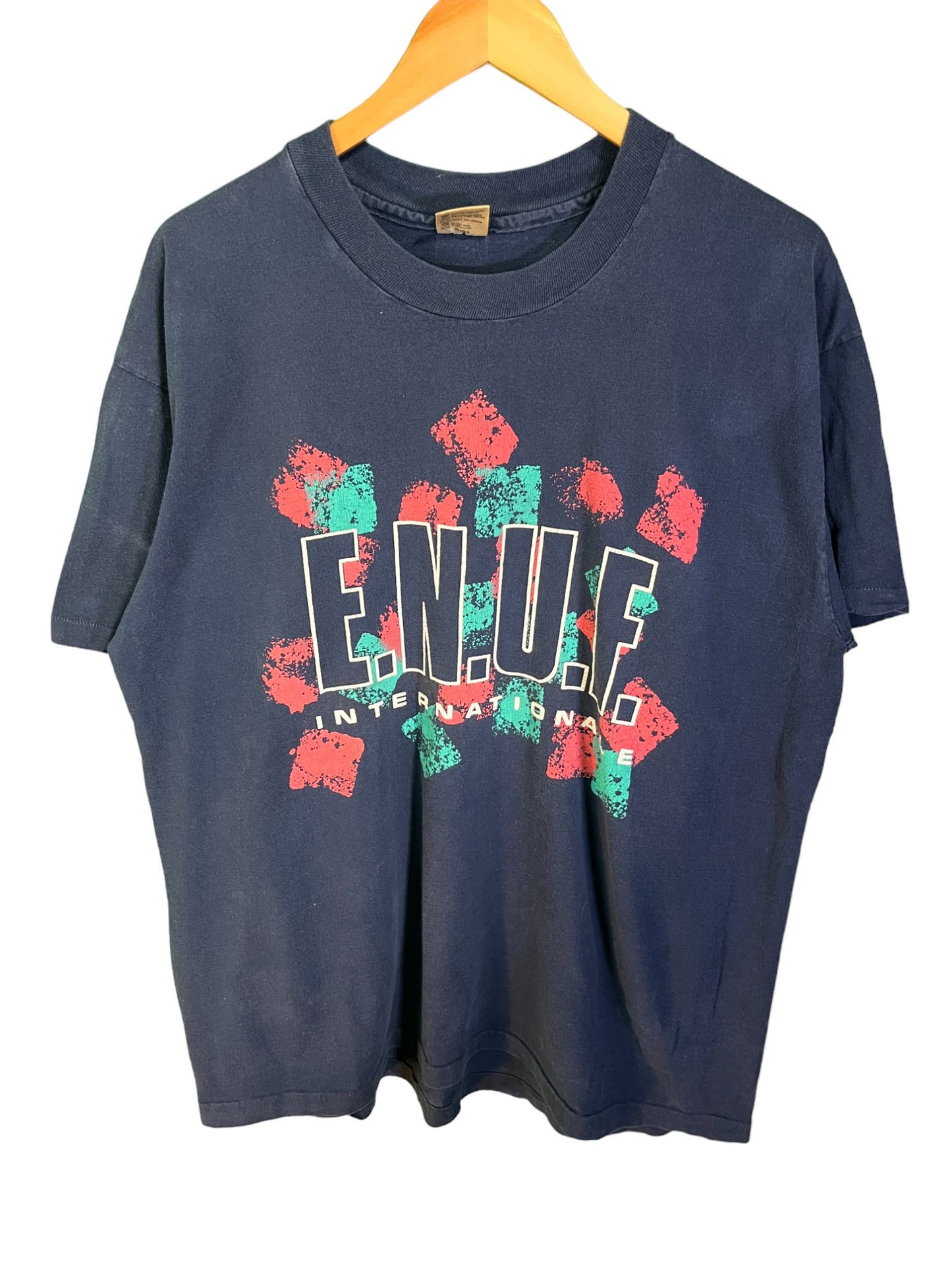 Vintage 90's ENUF International Big Print Graphic Tee Size XL