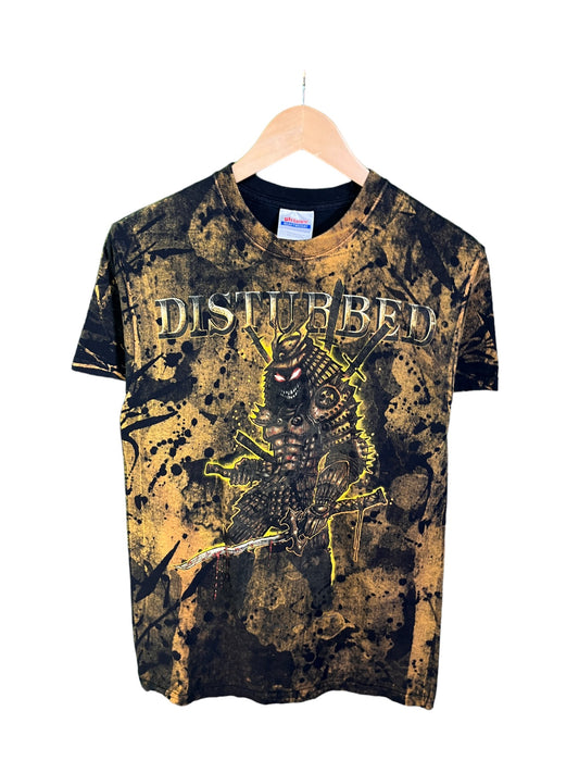 Vintage 00's Disturbed Warrior All Over Print Band Tee Size Small
